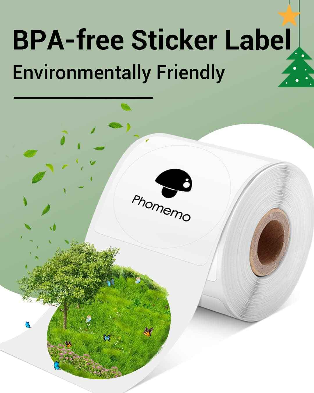 Phomemo M110/M120/M200/M220 Thermal Paper 50x50mm Labels White - TTpen