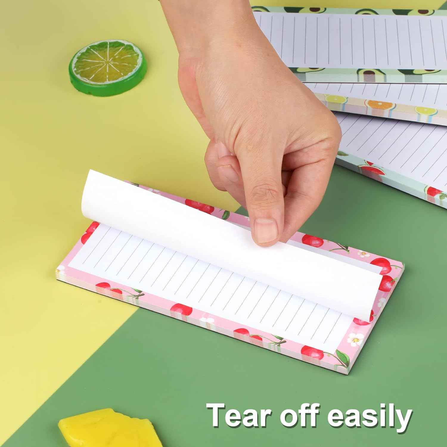 4 Pack Magnetic Notepads Grocery List Pad for Refrigerator,Fruit Design - TTpen