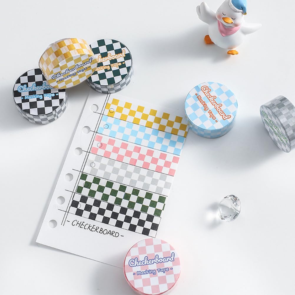 6 Rolls Checkerboard Washi Tape
