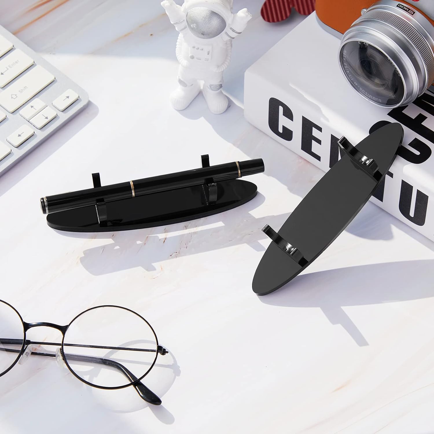 2Pcs Acrylic Pen Holder Pencil Display Stand