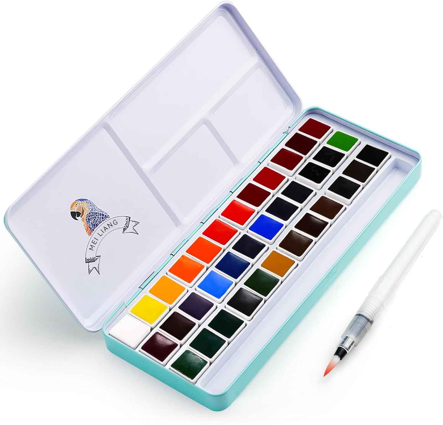 Meiliang Watercolor Paint Set,36 Vivid Colors,with Watercolor Brush - TTpen
