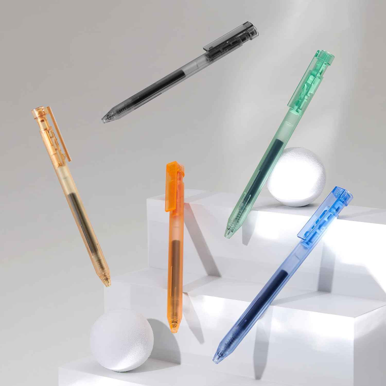 Kaco K8 Retractable Colored Gel Ink Pens 5 Pack - TTpen