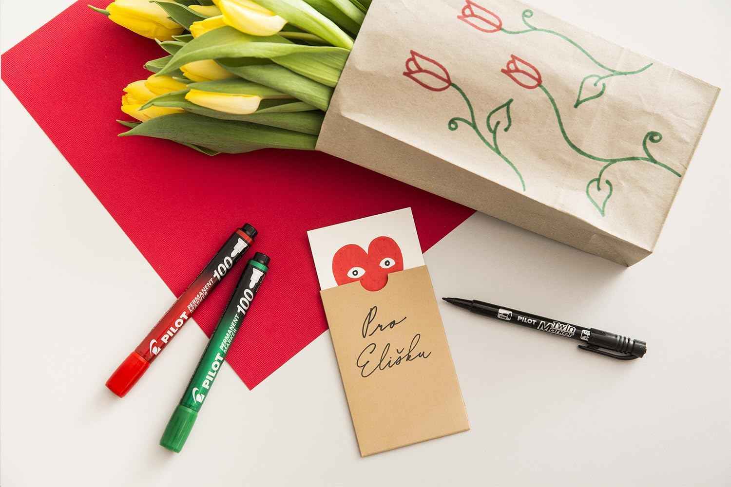 Pilot Oil-Based Twin Marker No Xylene - Extra Fine / Fine - 12 Colours