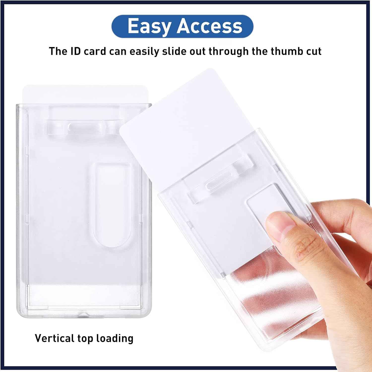 20Pcs Heavy Duty Badge Holders Rigid Hard Plastic - TTpen