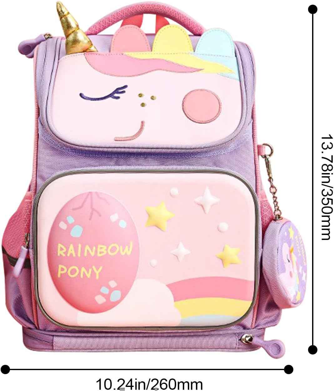 M&G Kids Large Capacity Pink Unicorn Backpack Girls School Bag - TTpen