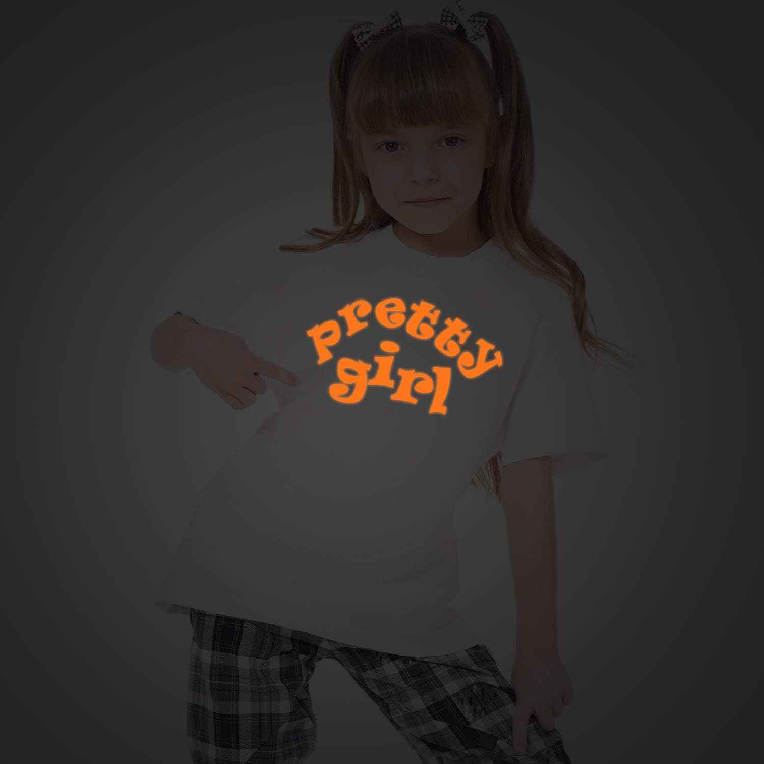 5 Color Neon Heat Transfer Vinyl Glow in The Dark 12 x 10 Inch - TTpen