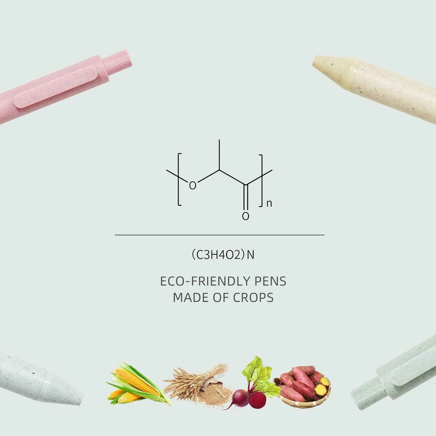 Kaco Biodegradable Gel Ink Pen Set with Black Ink 4 Pack - TTpen