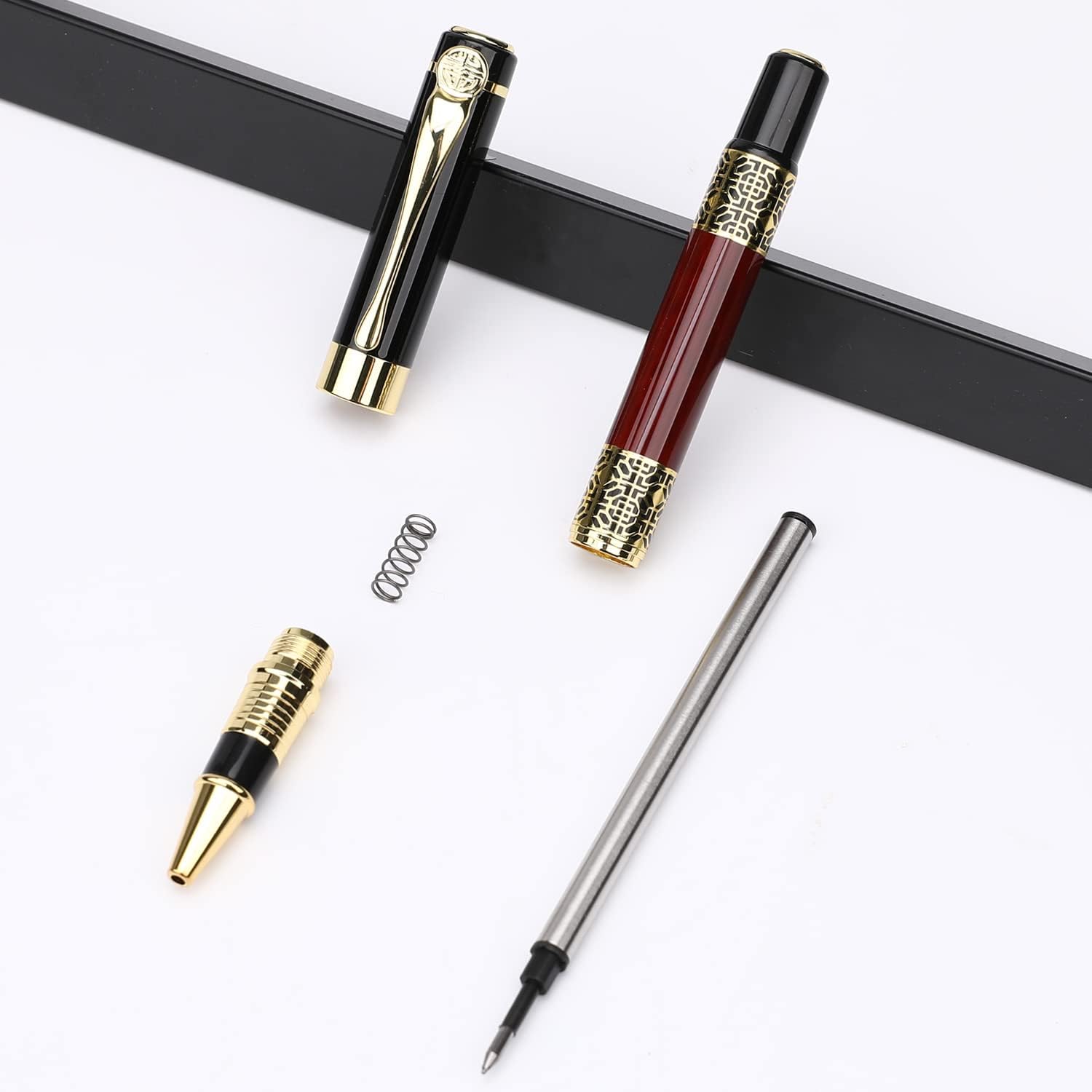 Professional Ballpoint Pen Black Ink 0.5mm with 2 Refills Gift Box