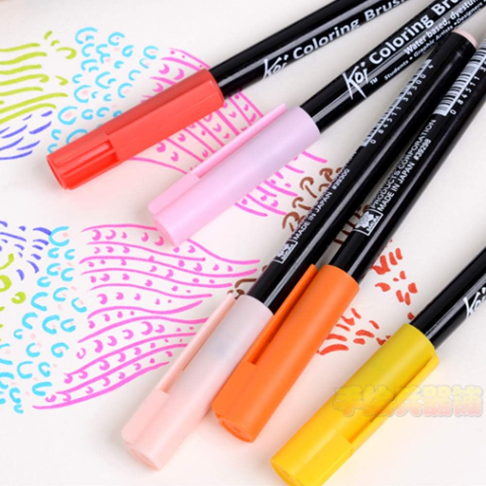 SAKURA Koi Colouring Brush Pen Set 48 Color Pens