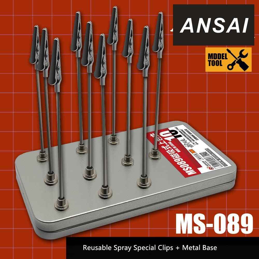 10 Magnetic Alligator Clip Sticks for Plastic Model Color Spray Paint - TTpen