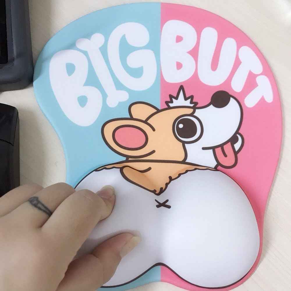 Cute Corgi Dog Butt Anime Mouse Pad with Wrist Support - TTpen