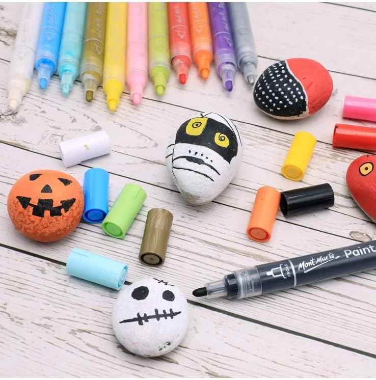 Mont Marte Signature Acrylic Paint Pens,24 Piece,Round Tip (3mm) - TTpen