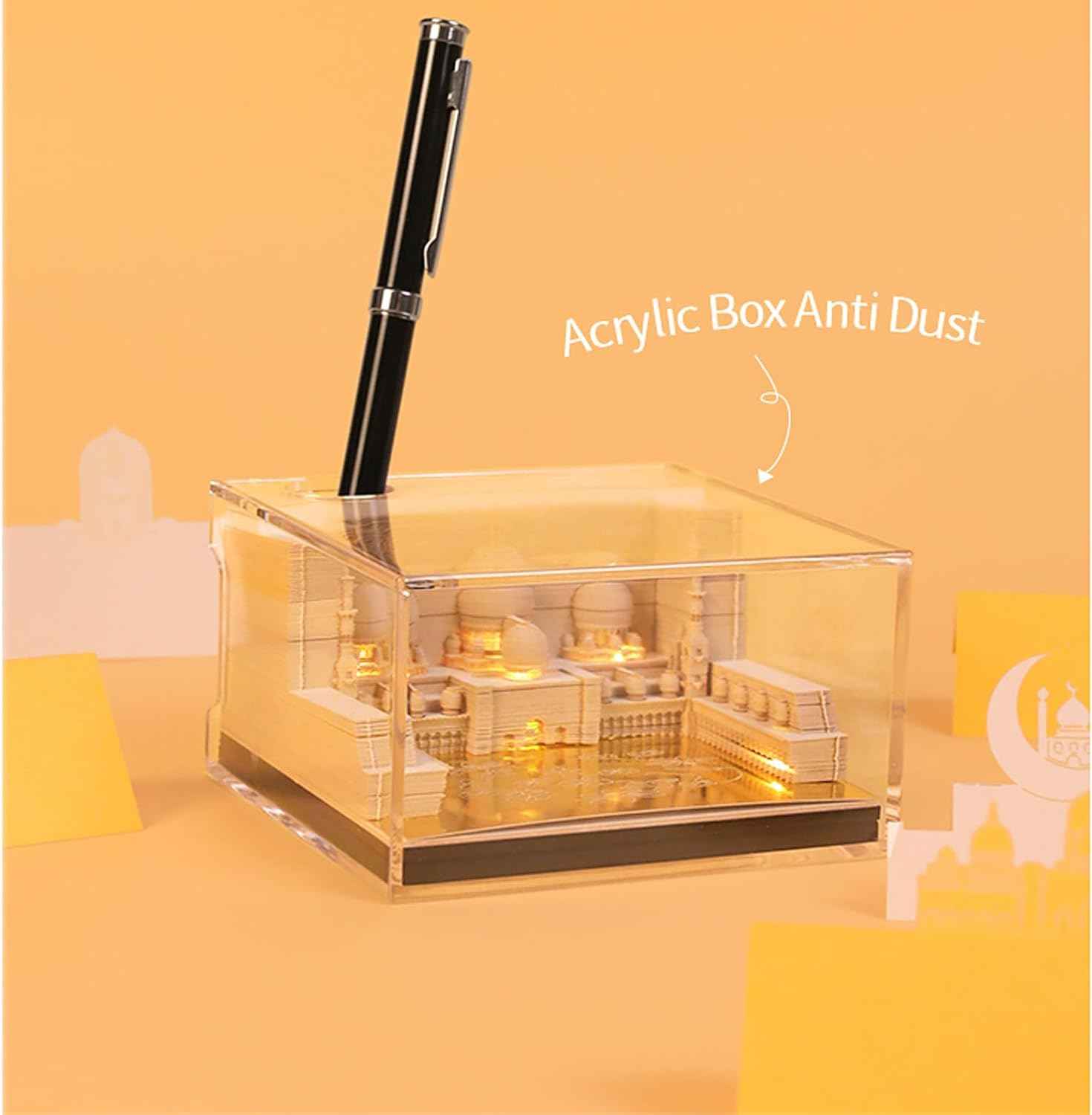 Masjid Art Paper Notepad 3D Memo Pads with Light - TTpen