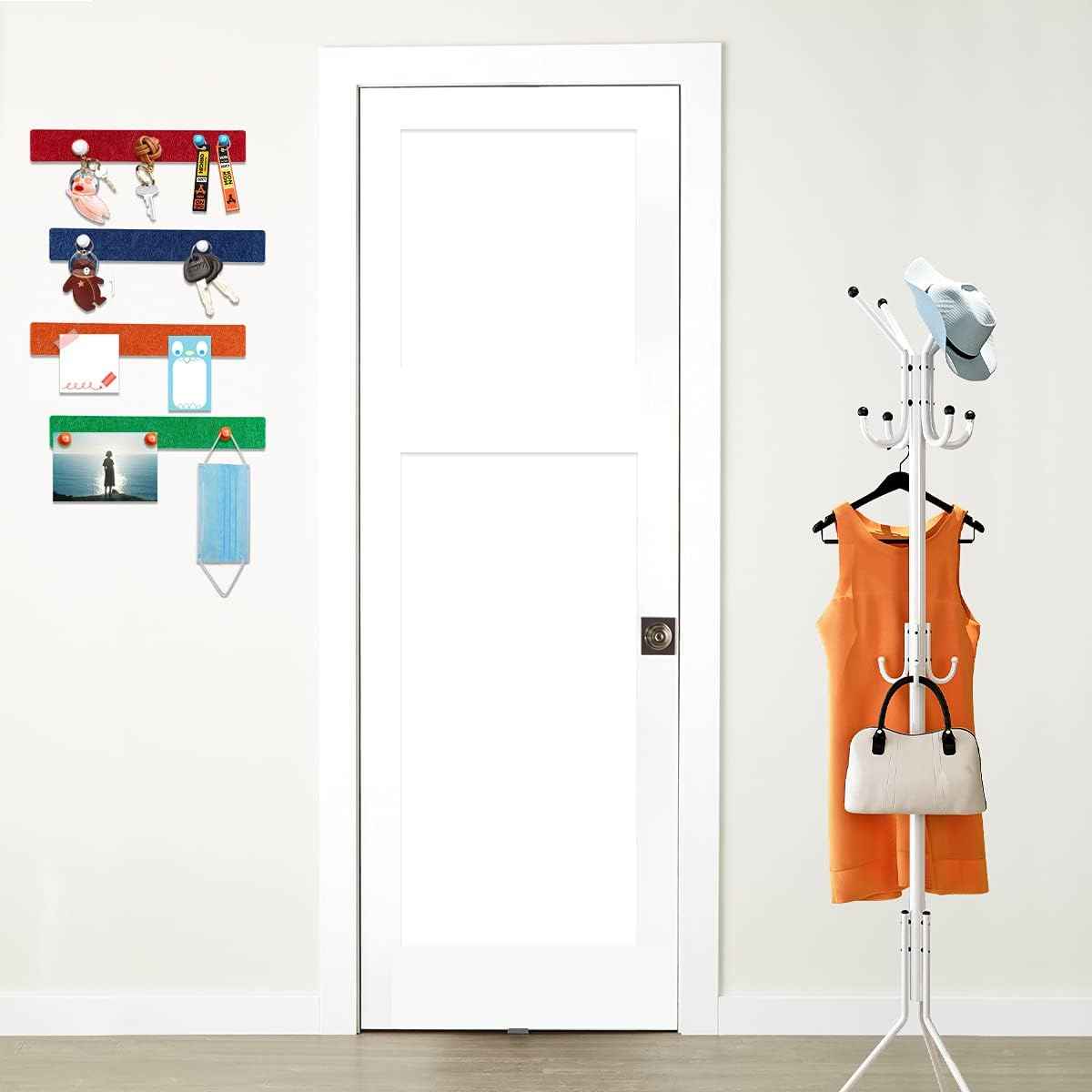 Felt Self-Adhesive Bulletin Board Bar Strips with 40 Push Pins 8 Pack - TTpen
