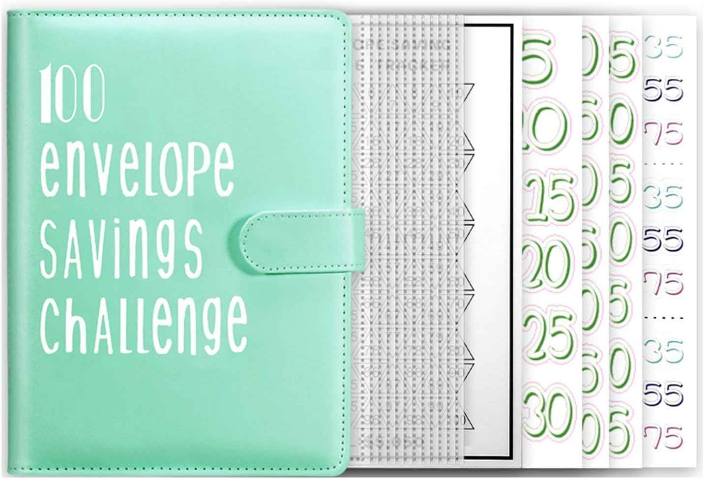 100 Day Challenge A5 Money Saving Budget Binder Green - TTpen