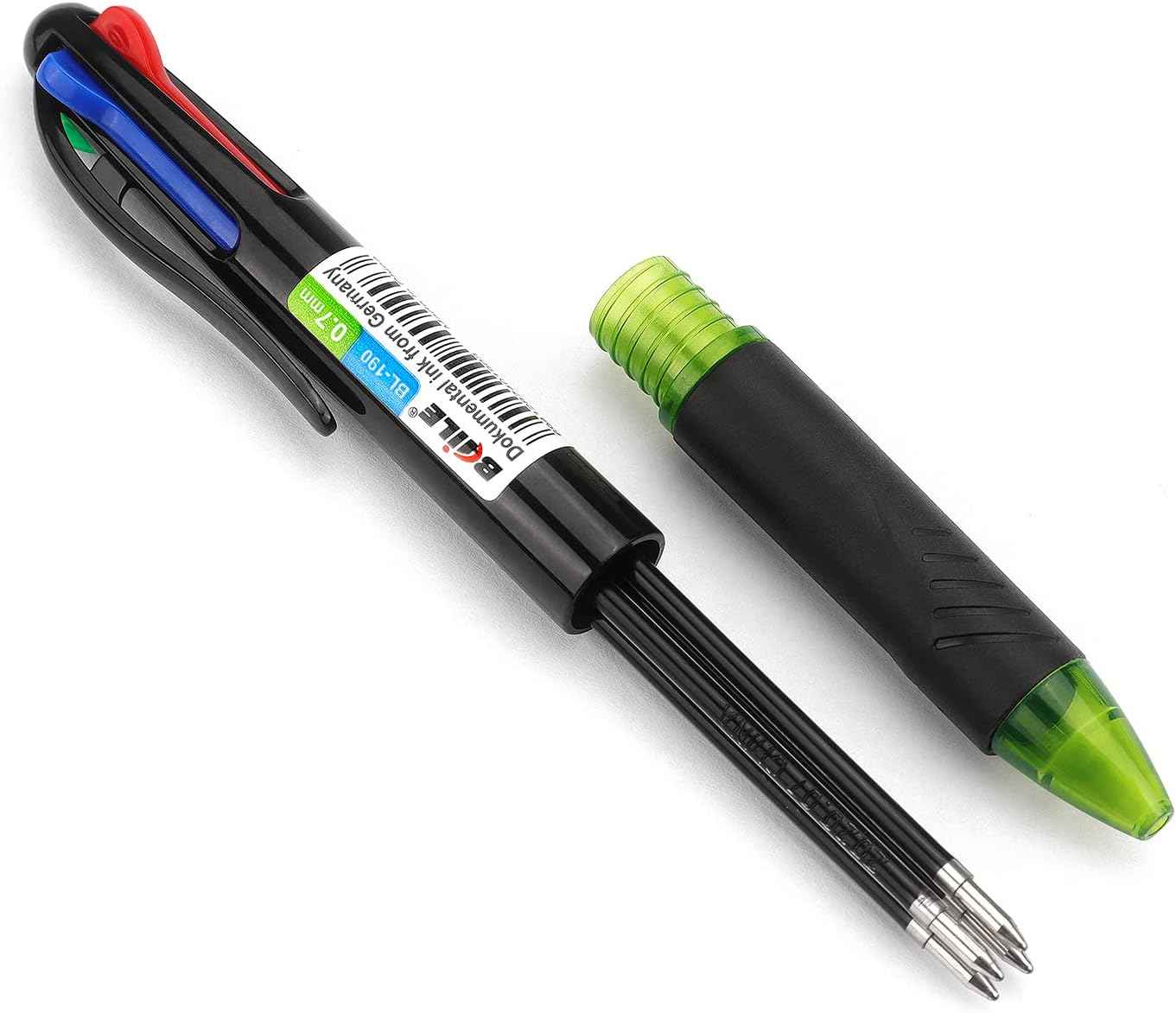 Multicolor Ballpoint Pens 4in1 0.7mm Retractable Gift Pens - TTpen