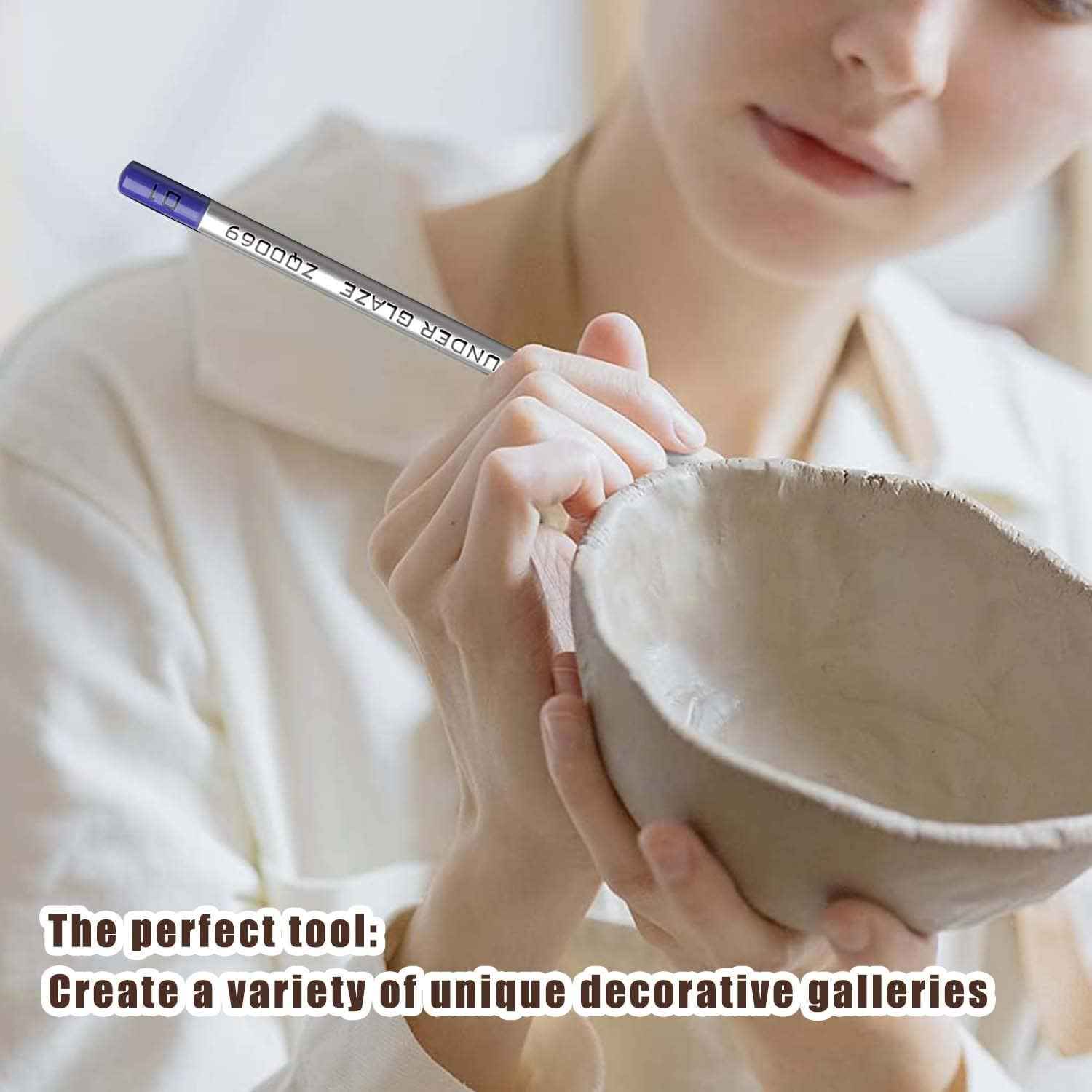 2pcs Gam Blue Colored Underglaze Pencils for Pottery - TTpen