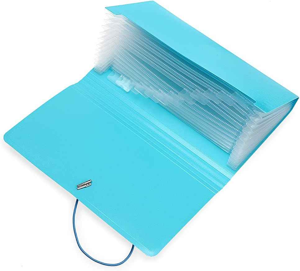 KOBEST 13 Pockets Expanding File Folder for Receipts Coupons Cards - TTpen