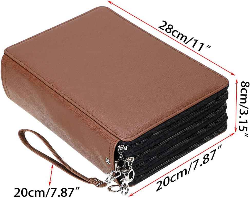 200 Slots PU Leather Pencil Case Holder Organizer - TTpen