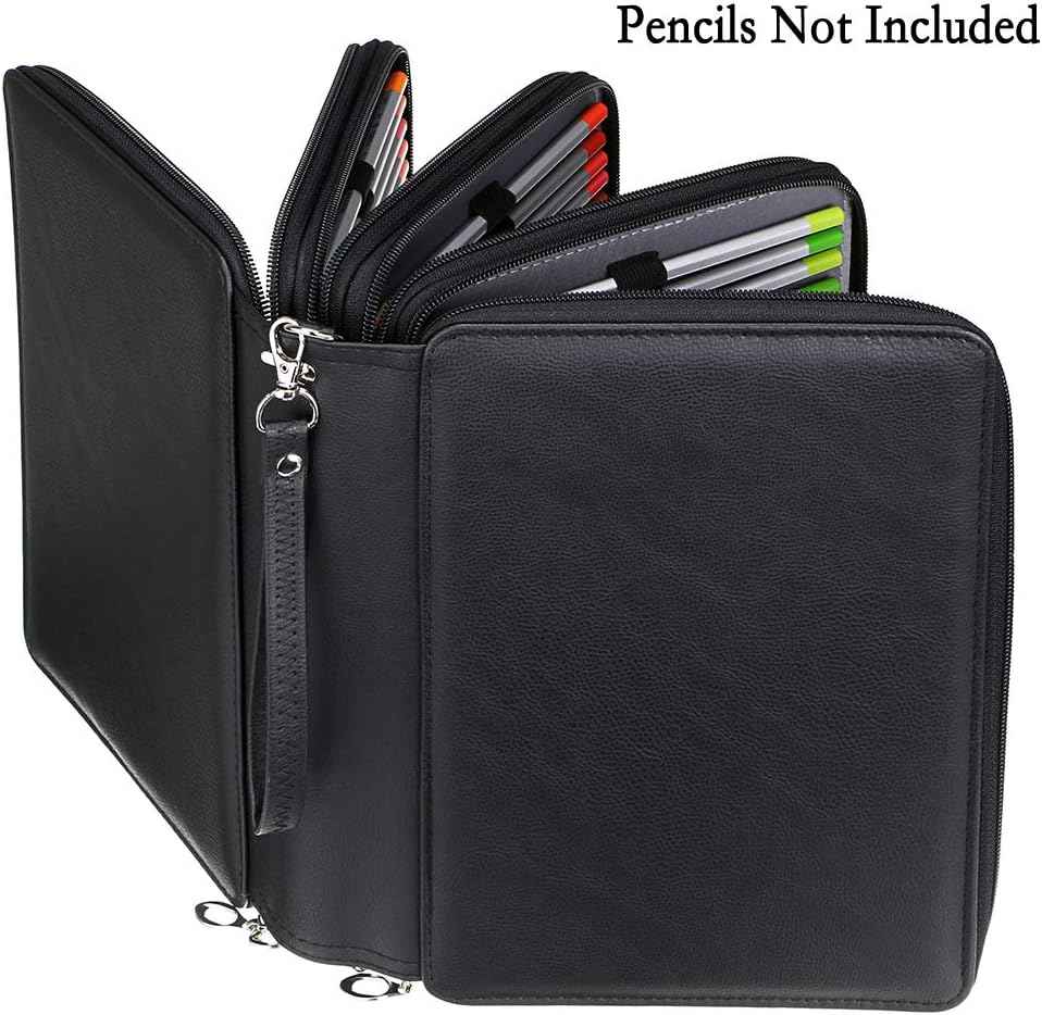 200 Slots PU Leather Pencil Case Holder Organizer - TTpen