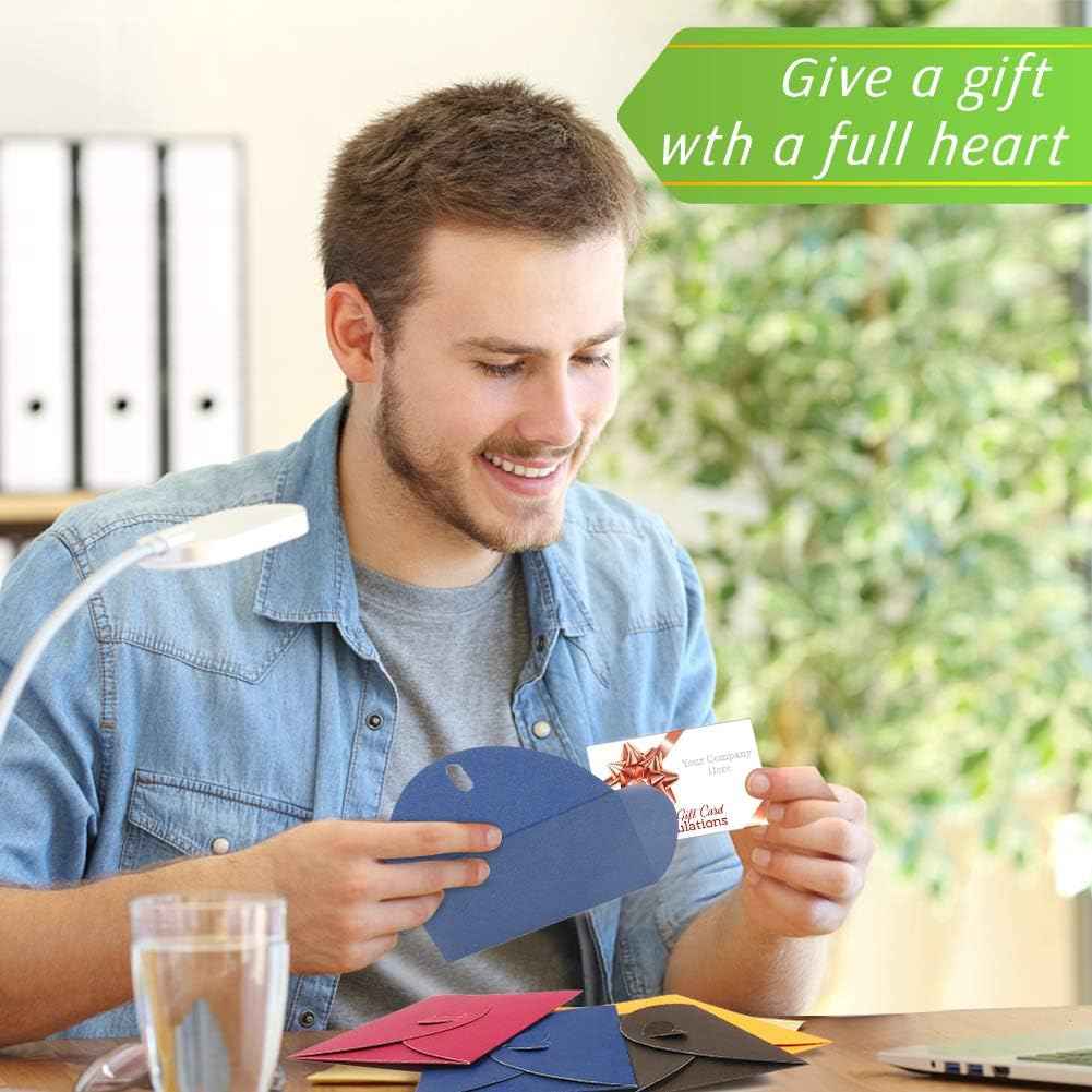 100pcs Mini Christmas Gift Card Envelopes with Heart Shaped Clasp - TTpen