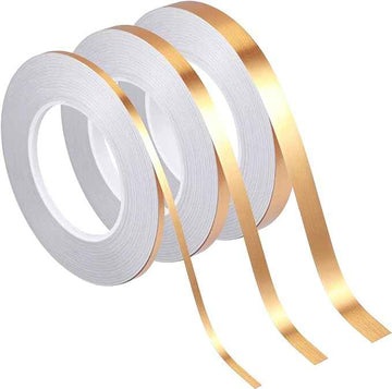 3 Rolls Self Adhesive Metalized Polyester Film Tape Gold - TTpen
