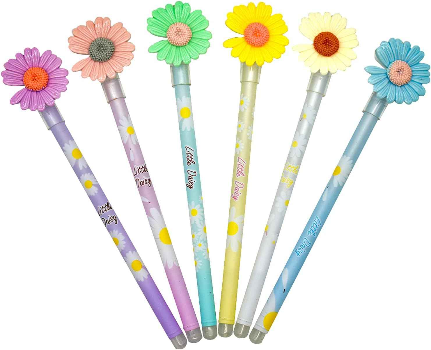 12PCS Fancy Daisy Gel Pens 0.5mm Black Ink - TTpen