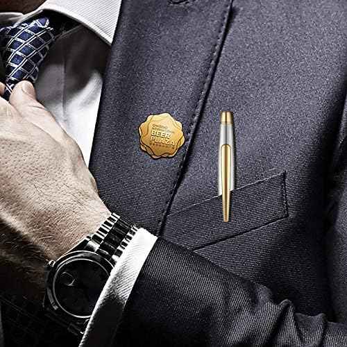 6 Pack Gold Stainless Steel Ballpoint Pens Black Ink - TTpen