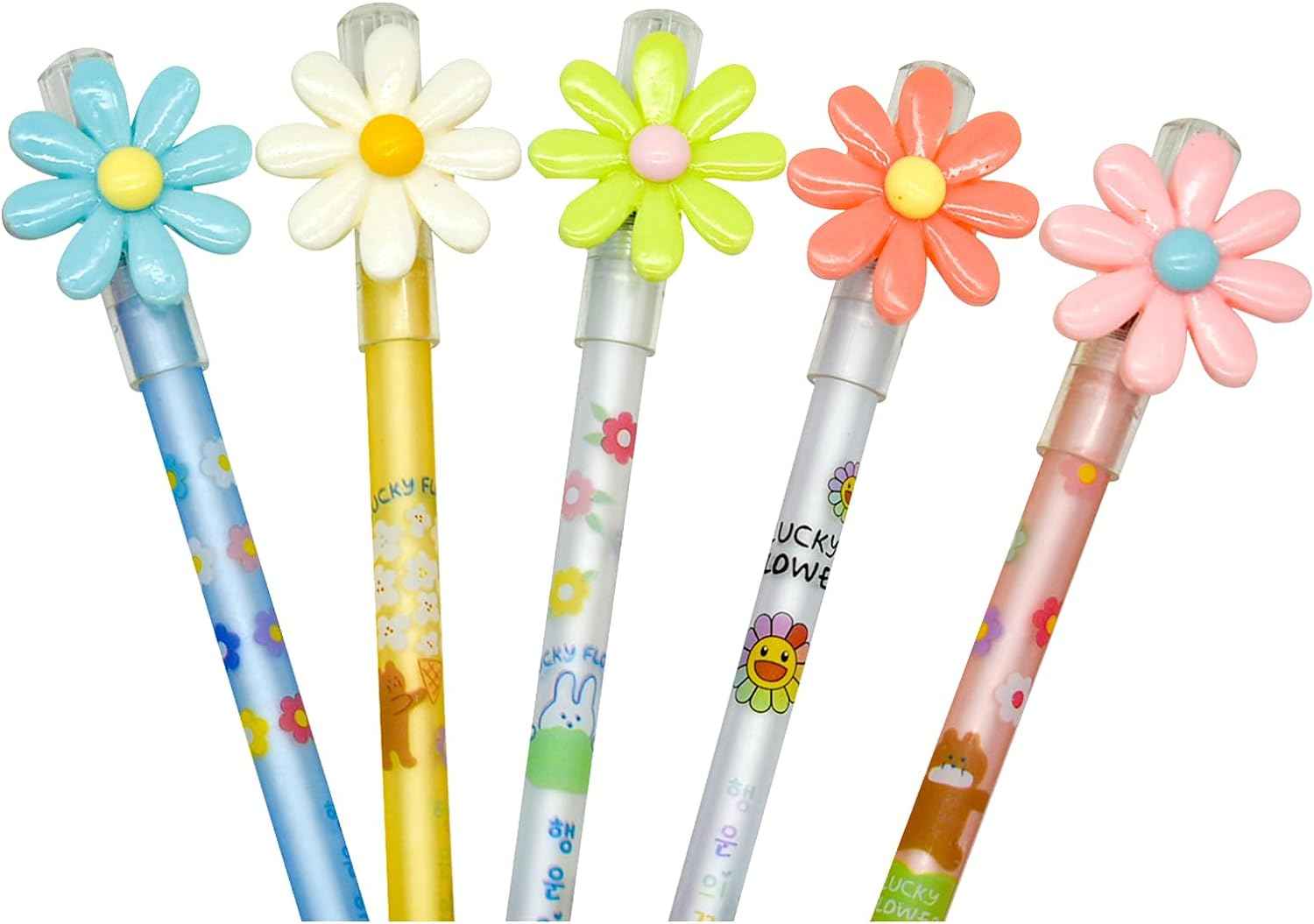 12PCS Fancy Sunflower Gel Pens 0.5mm Black Ink - TTpen