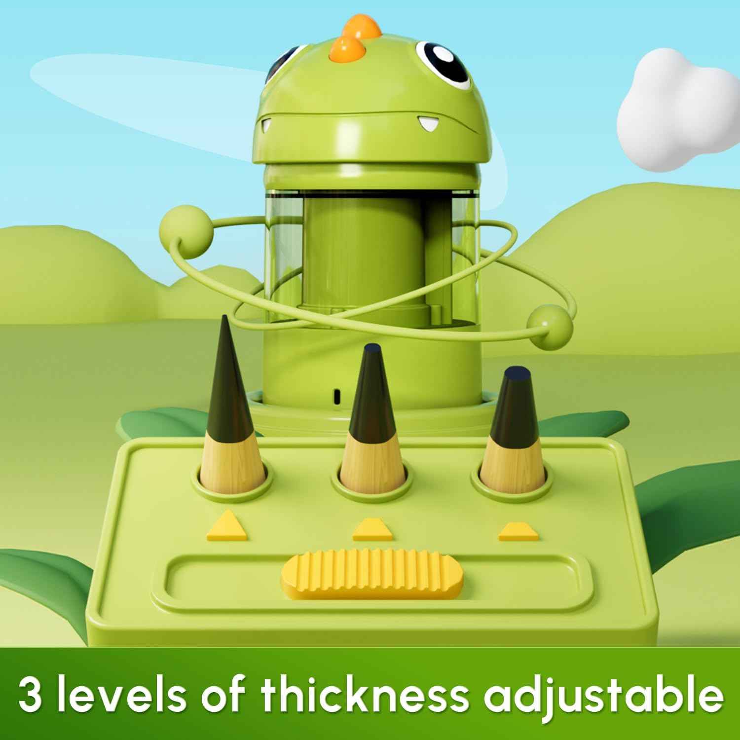 M&G Electric Pencil Sharpeners for Kids Green Dinosaur - TTpen