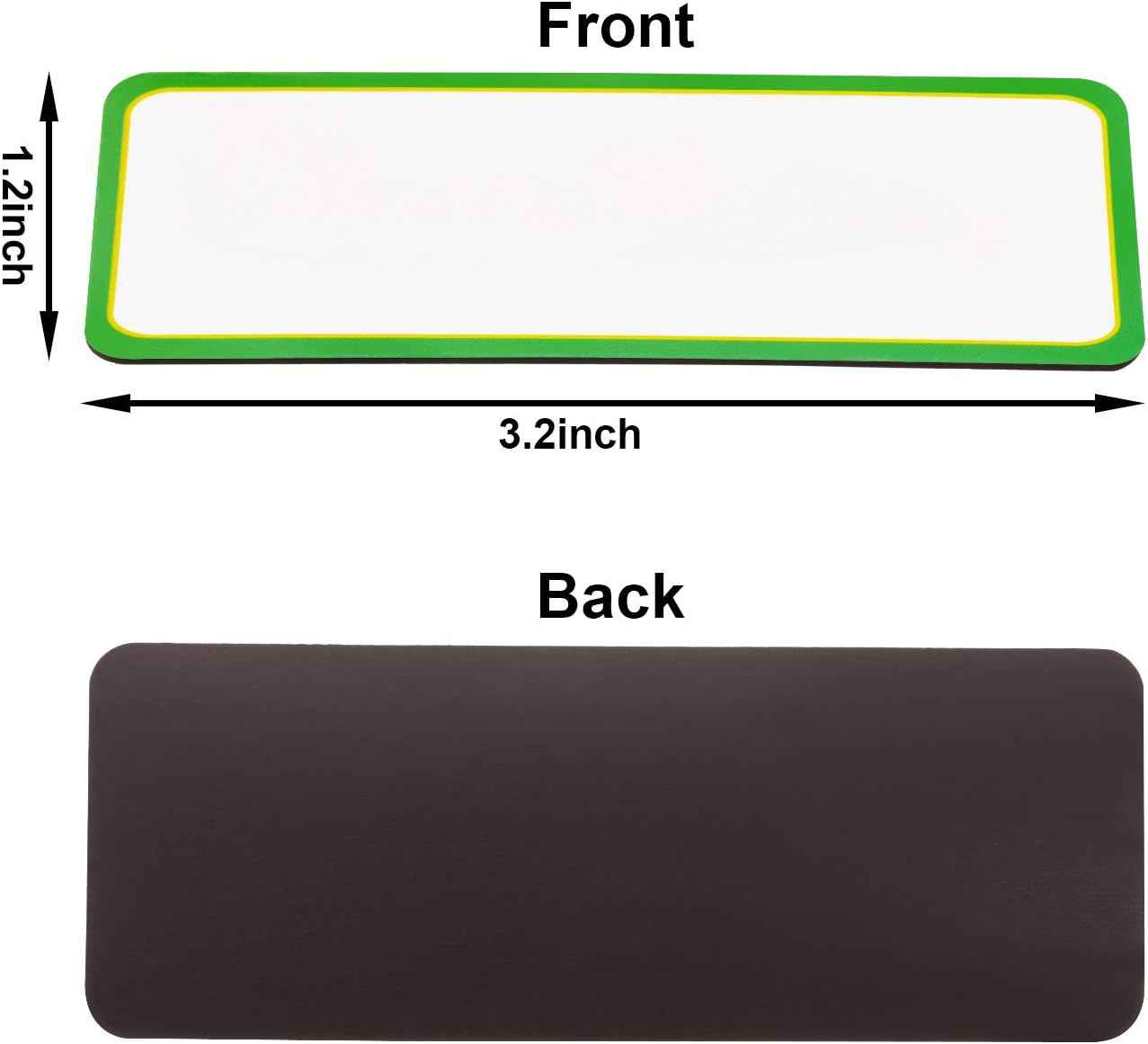 40 Pack Magnetic Dry Erase Labels Name Plate Tags Stickers 8x3cm - TTpen