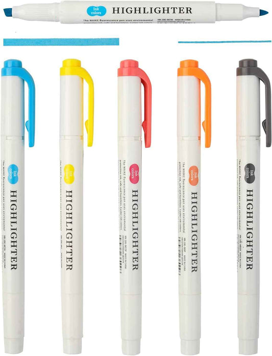 MAIKE Real Mild Pastel Highlighters 5 Friendly Colors Markers - TTpen