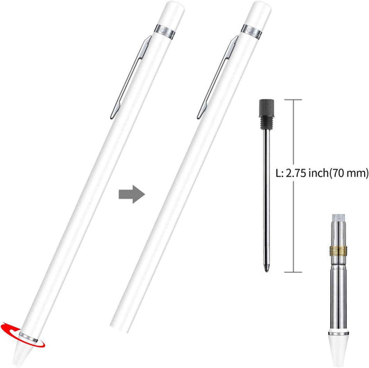 3 Pack Metal Ballpoint Pens with 6 Replaceable Refills (Black,White,Champagne) - TTpen