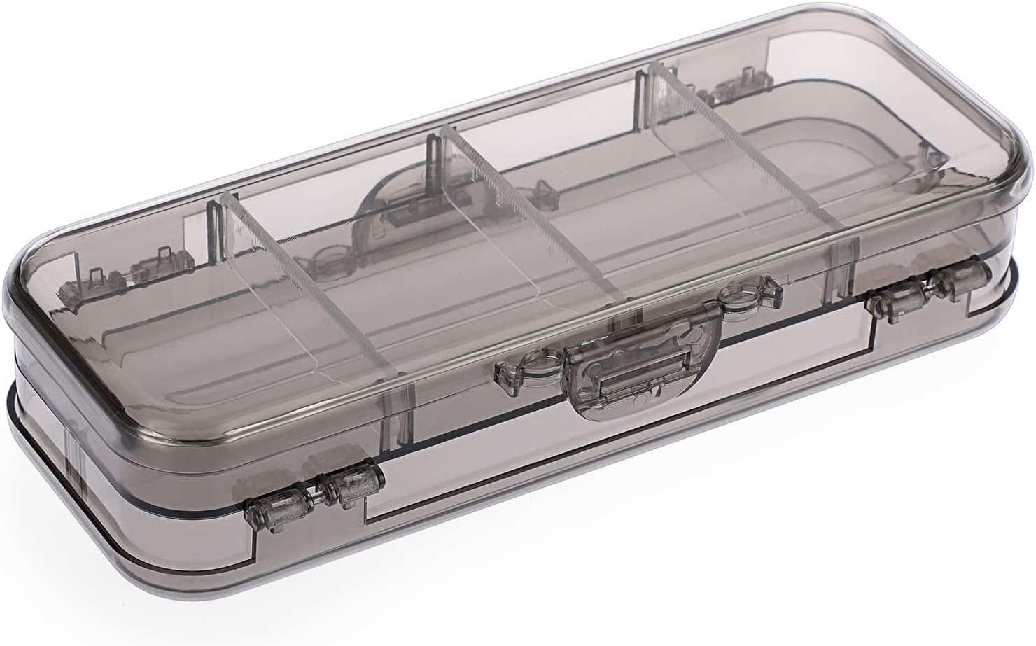 Double Deck Pencil Case Clear Plastic Stationery Box Clear Black