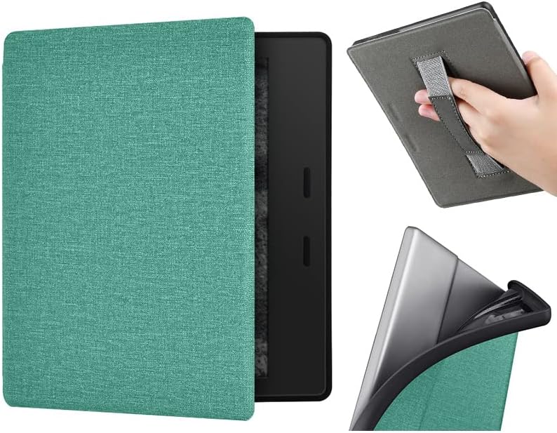 Case Cover for 7" Kindle Oasis with Hand Strap - 2019 Release Green