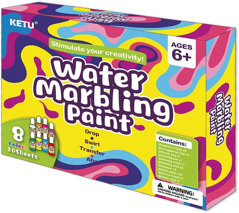 Water Marbling Paint Kit for Kids Art Paint Set-8 Color