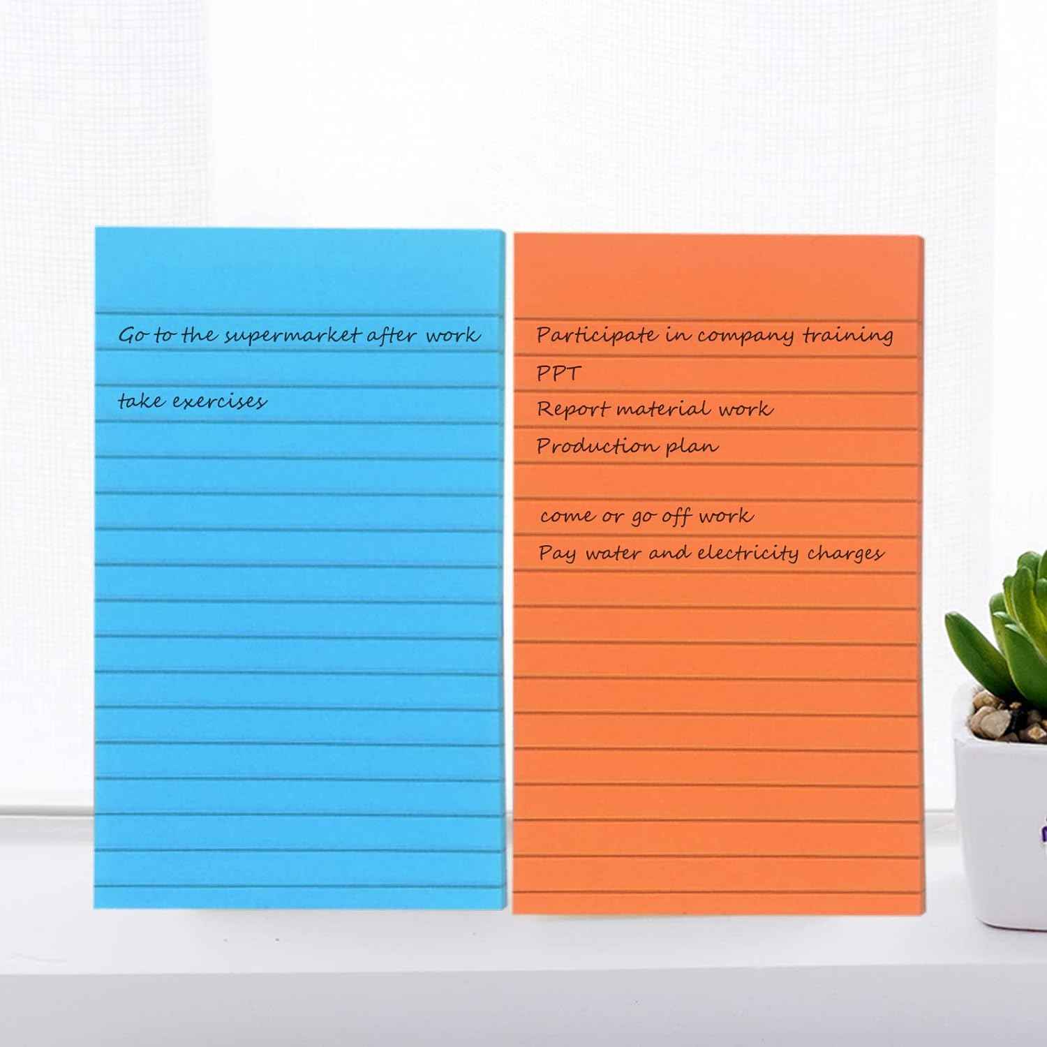 Lined Sticky Notes 4 X 6 Inch,50 Sheets/pad,6 Color - TTpen
