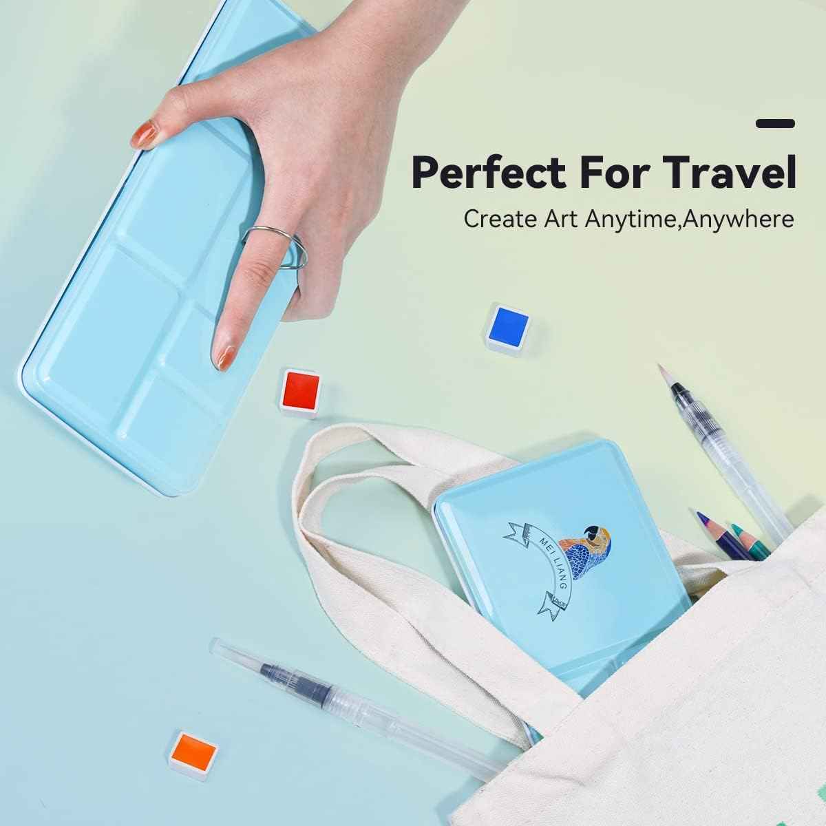 Meiliang Watercolor Paint Set,36 Vivid Colors,with Watercolor Brush - TTpen