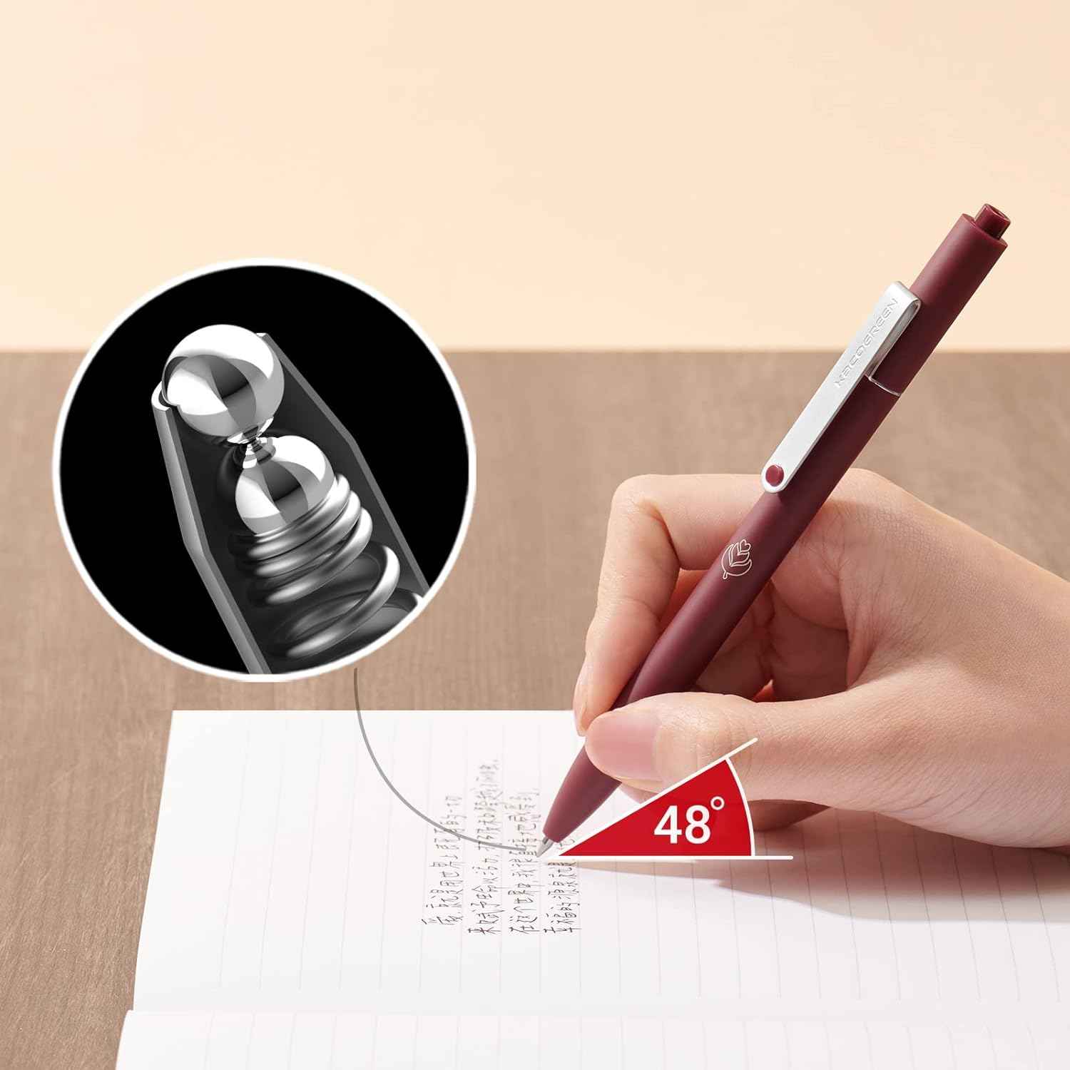 Kaco MIDOT Gel Pens 0.5mm Fine Point Black Ink Aesthetic 3 Pack - TTpen