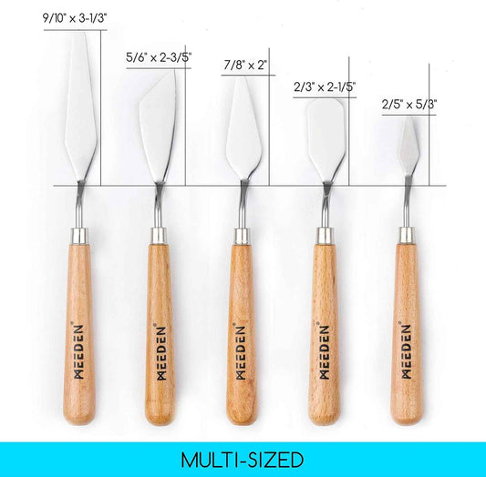 MEEDEN 5Pcs Palette Knife Set for Oil Canvas Acrylic Painting