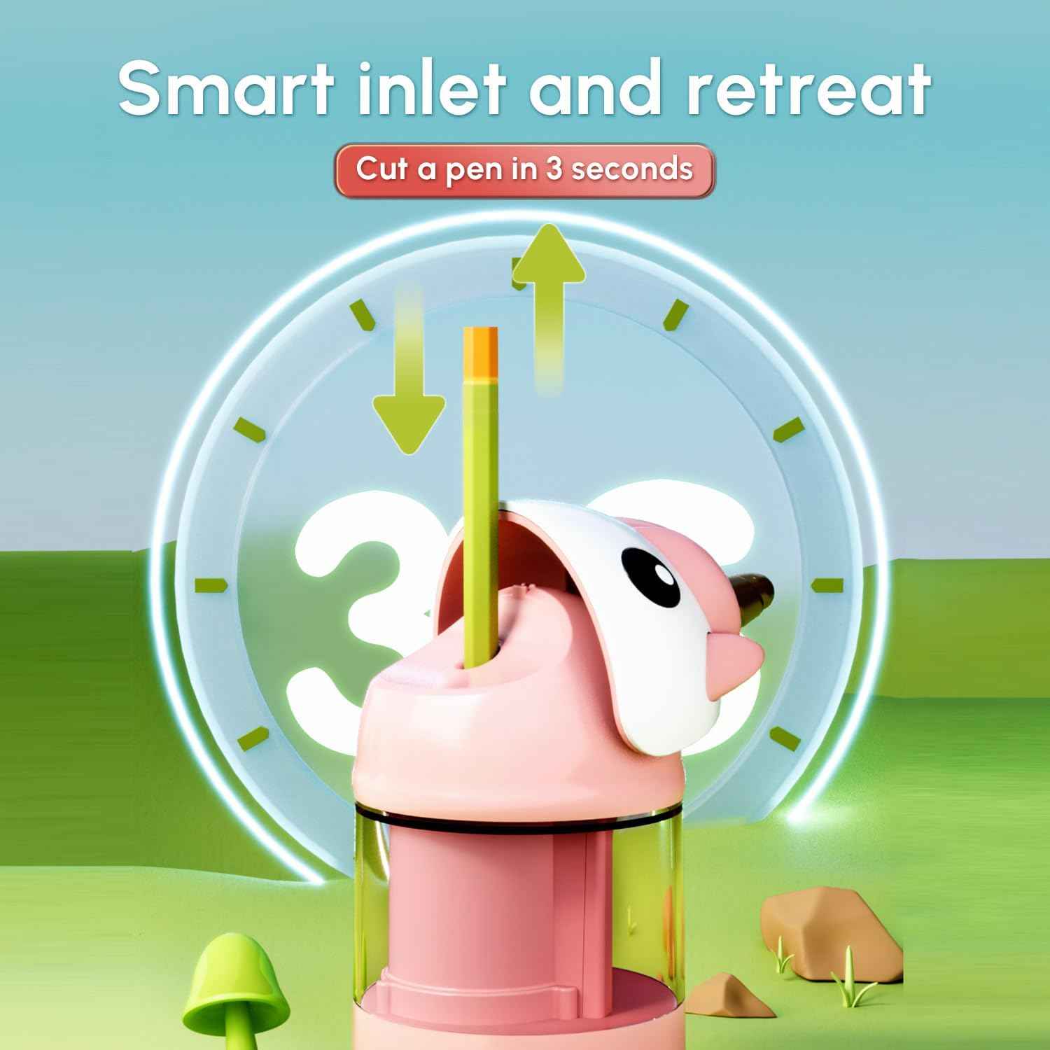 M&G Electric Pencil Sharpeners for Kids Pink Unicorn - TTpen