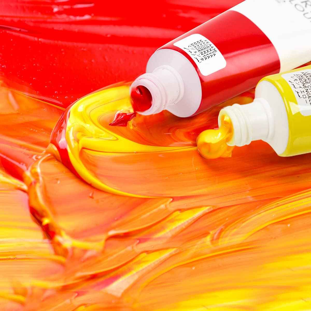 6 Acrylic Paint Art Supplies Set,75 ml Tubes,Regular Color - TTpen