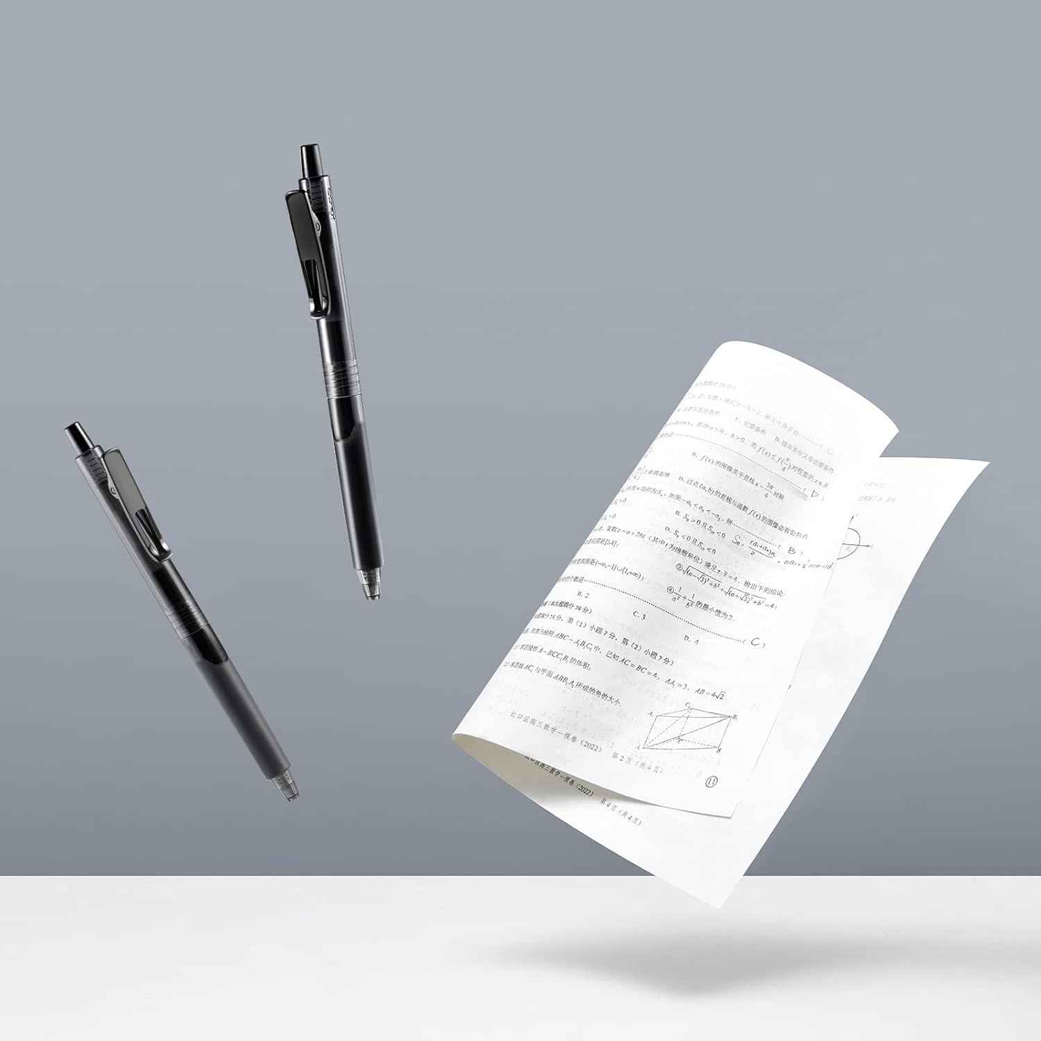 Kaco K9 Retractable Gel Pens Black Ink 0.5mm Fine Point,10 Pack - TTpen