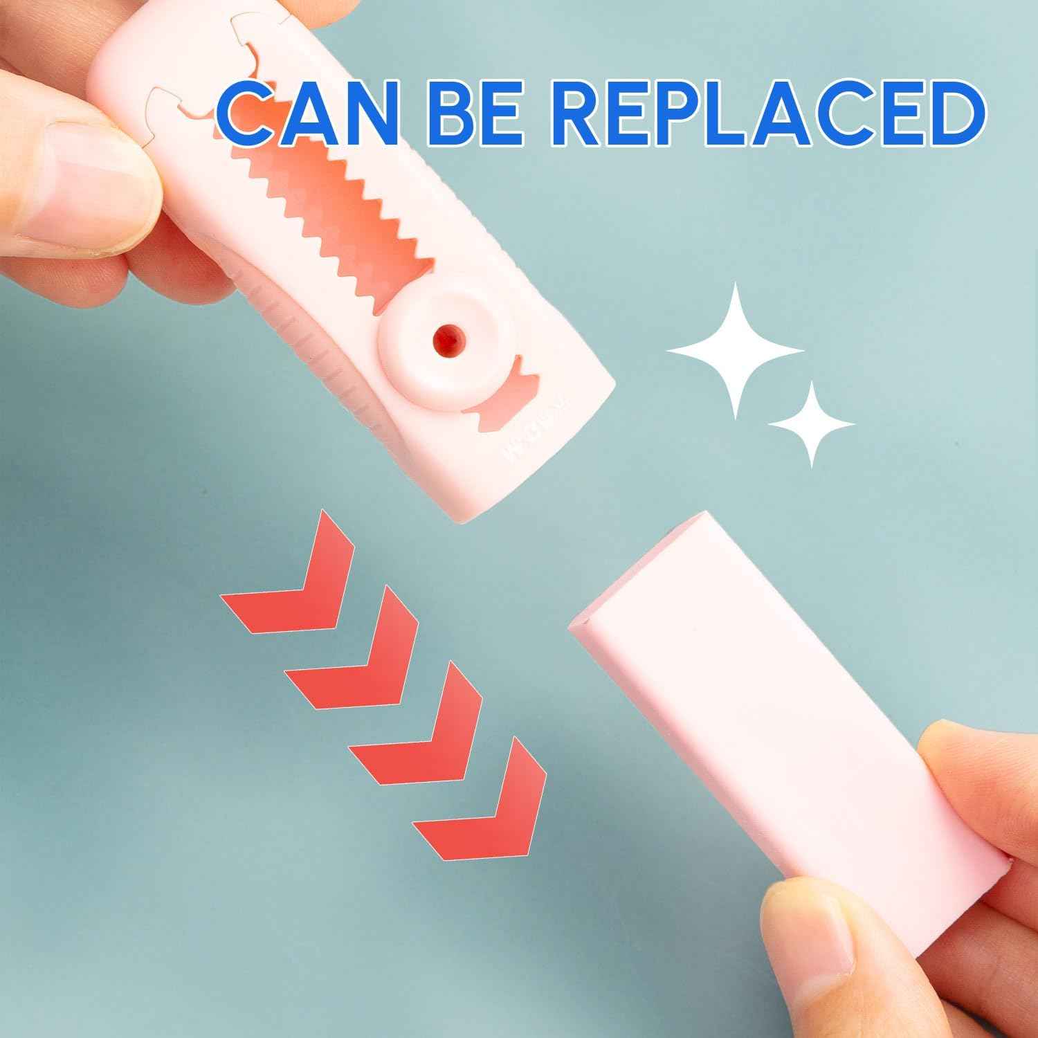 M&G 4+1 Pack Sliding Retractable Eraser with Sleeve and 4 Refill Erasers - TTpen