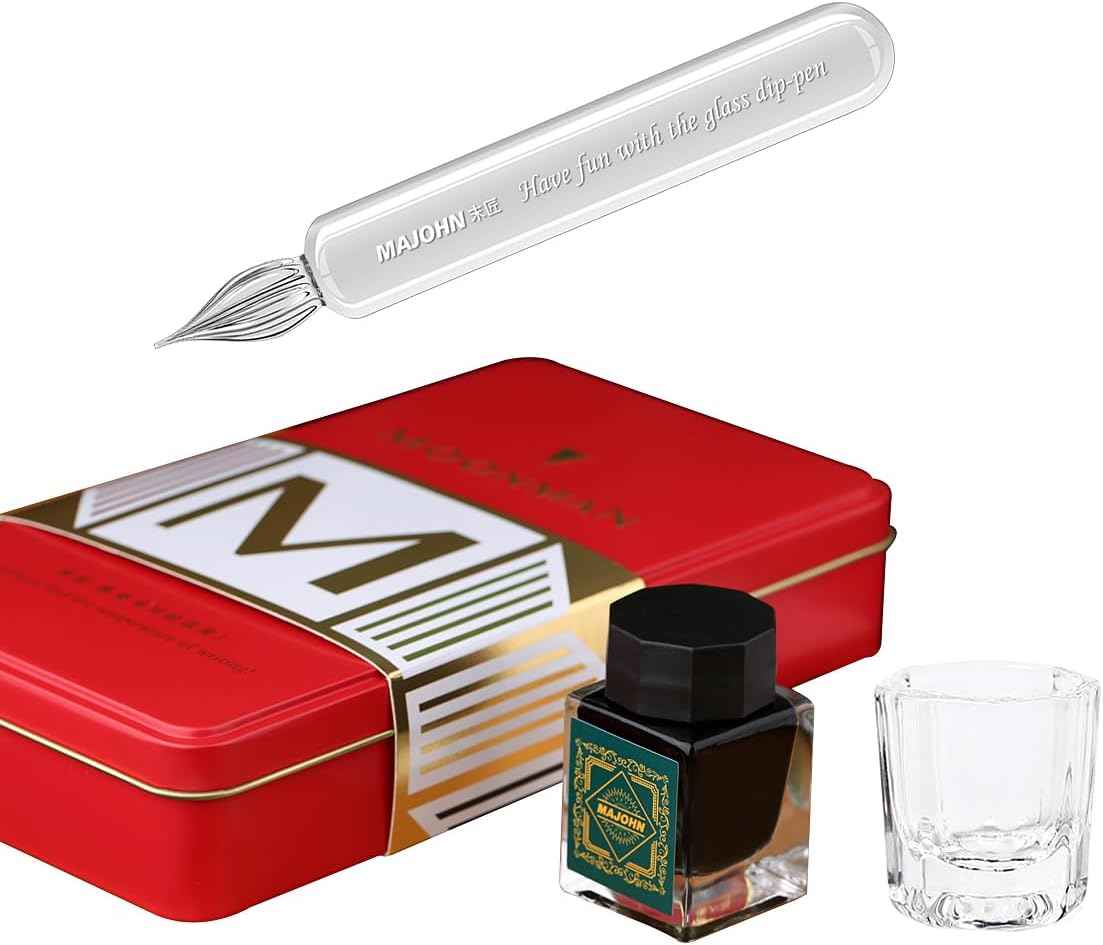 Majohn Crystal Glass Dip Pen Glass Pen Kit