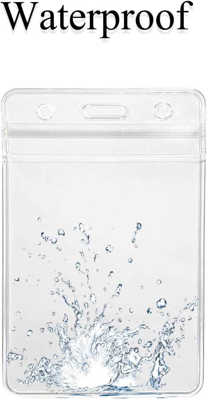 100 Pcs Clear Plastic Vertical Name Tag Badge Holders - TTpen