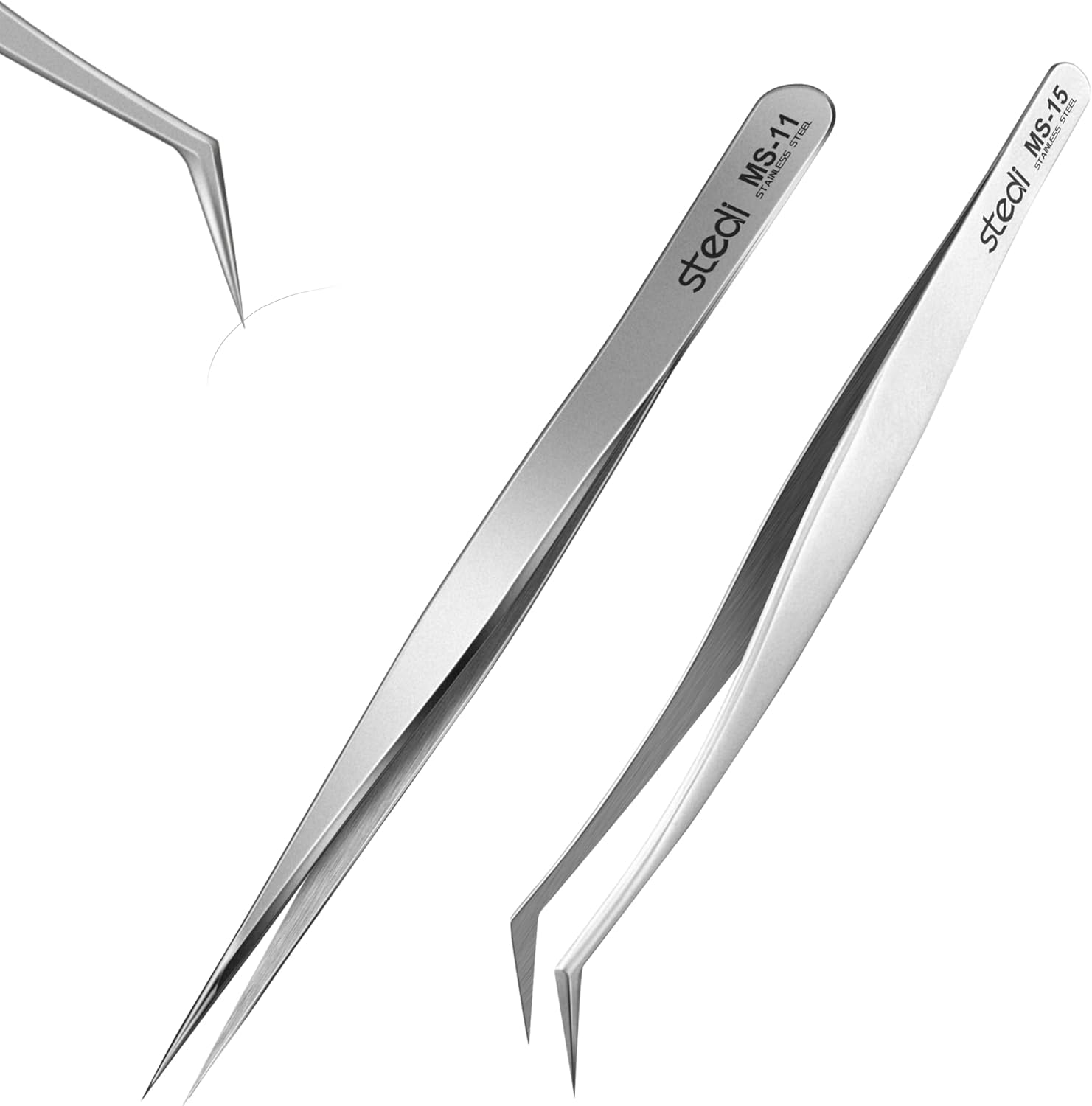 Stedi 2PCS Precision Tweezers Set Straight & Curved Tip for Gundam - TTpen