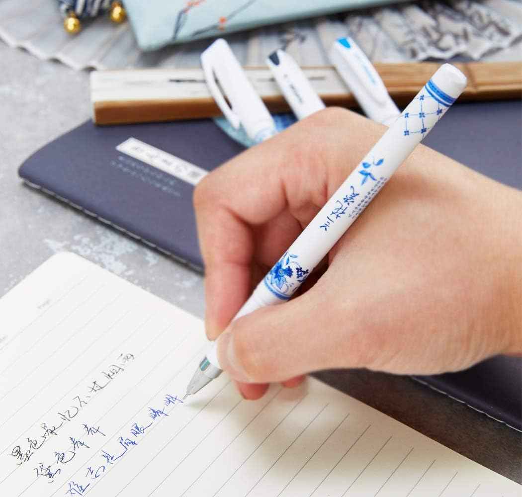 AIHAO Orchid Porcelain Pattern Gel Ink Pens 0.5mm Fine Point 12 pack - TTpen
