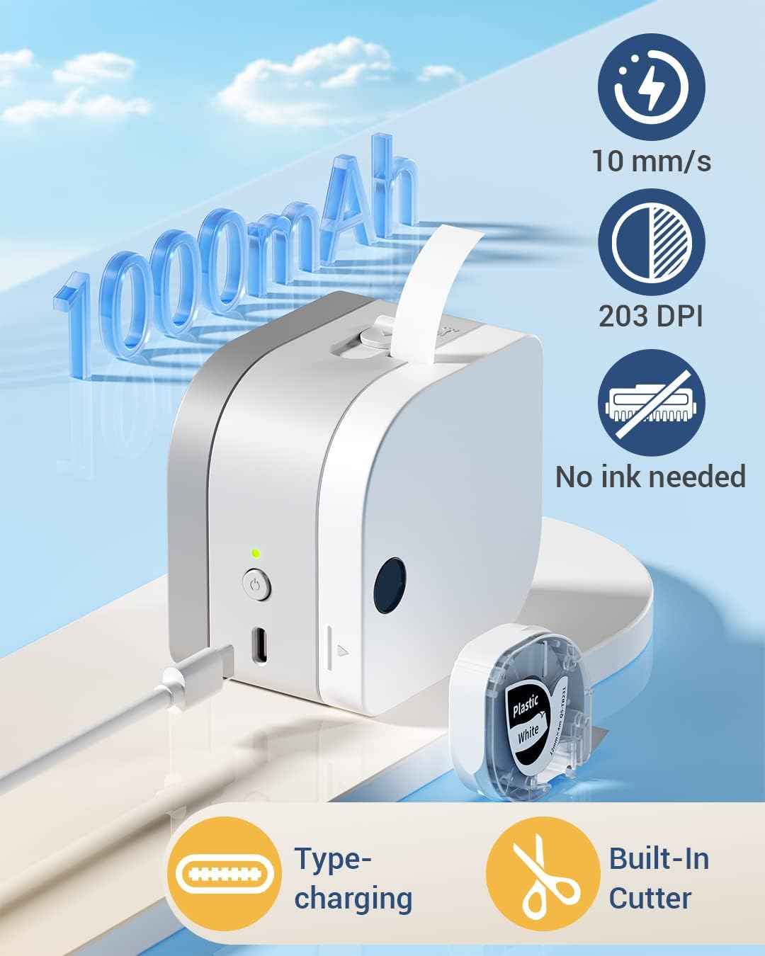 Phomemo P20 Pro Label Maker Machine with Tape,Small Handheld Sticker Printer - TTpen