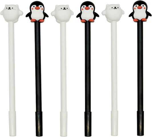 8PCS Penguin Polar Bear Gel Pens Black Ink 0.5mm for Kids School - TTpen